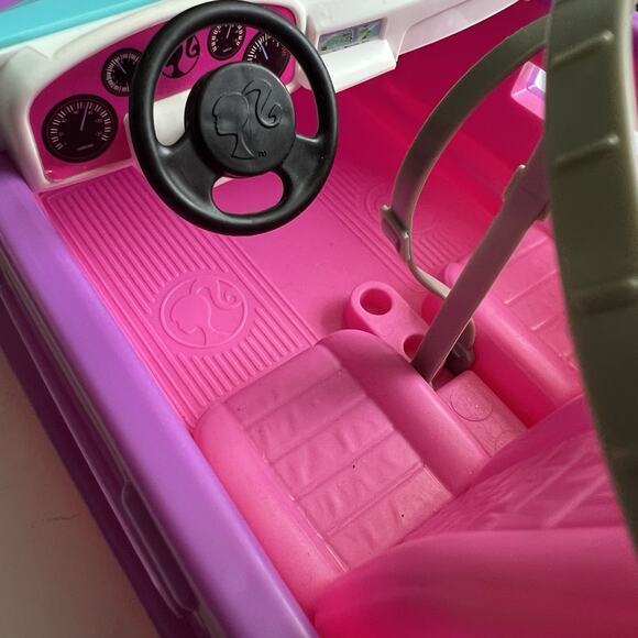 Barbie Doll Jeep 2019 Pink Purple Blue Two Door Vehicle Off Road Car Mattel - Picture 9 of 11